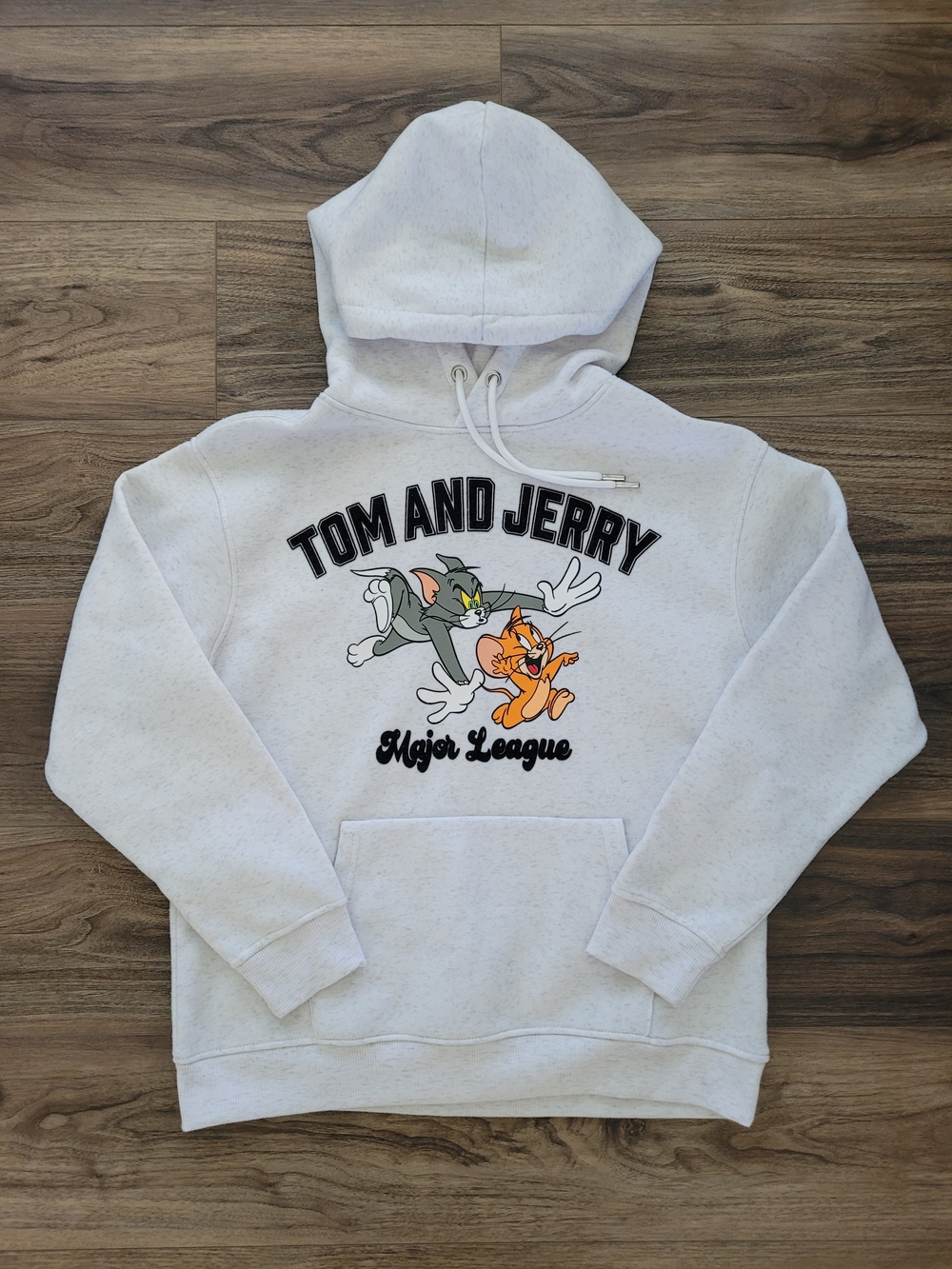 Tom and Jerry White Graphic Hoodie